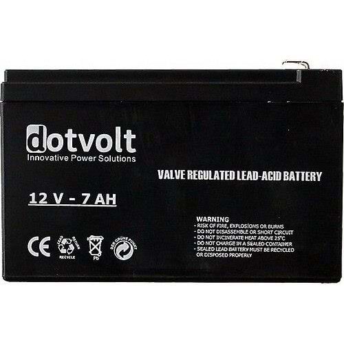 DOTVOLT 12v 7amper SC7-12 Kuru Tip Alarm Aküsü