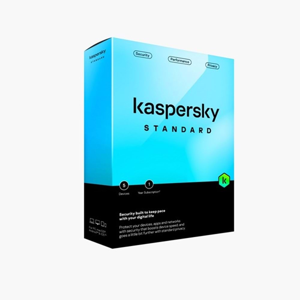 KASPERSKY Standart Trk 1 yıl 5 kullanıcı Antivirüs Programı (Antivirüs)
