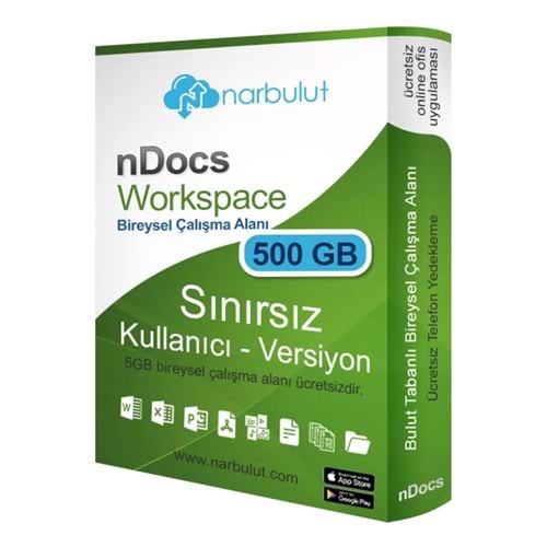 NARBULUT nDocs Workspace 500GB 1yıl 1kullanıcı basic support is included. 