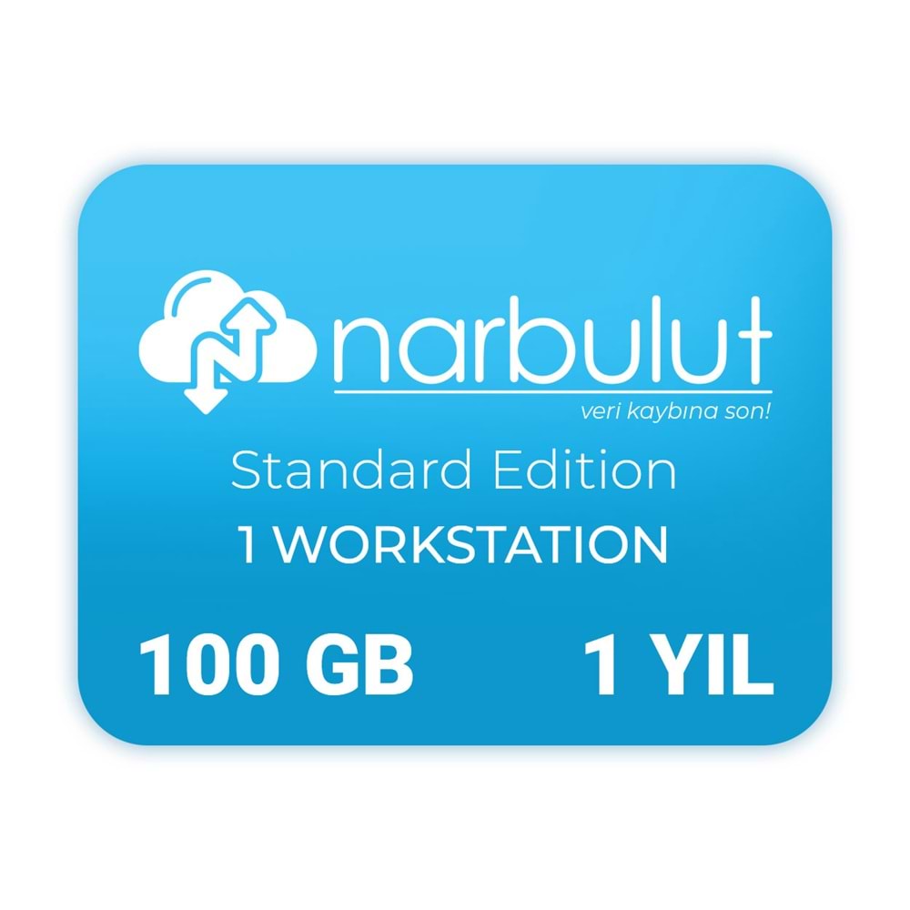NARBULUT Backup Now Standart Edition 100GB Lisans 1yıl 1kullanıcı basic support is included. 