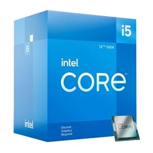 INTEL CORE i5 12400F 18MB 6çekirdekli VGA YOK 1700p 65w Kutulu+Fanlı