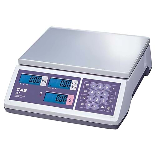 CAS ER-JR 30KG Dijital Terazi Seri /Plastik Cukur Kefe