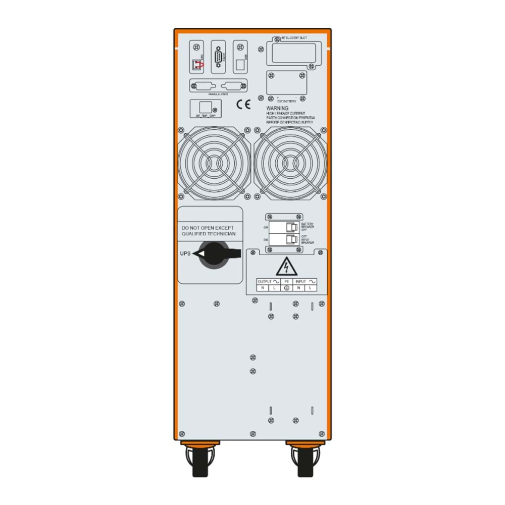 MAKELSAN 6KVA POWERPACK SE ONLINE 1/1F LCD EKRAN TOWER UPS Ücretsiz Kurulum 16x 12V 7 Amper 