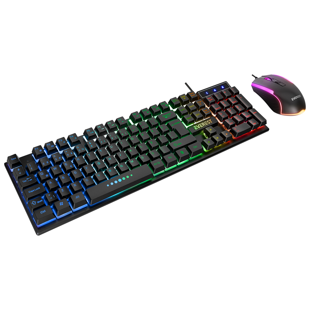 EVEREST LUMINAX USB Q Gaming Klavye - Mouse Set KM-198 
