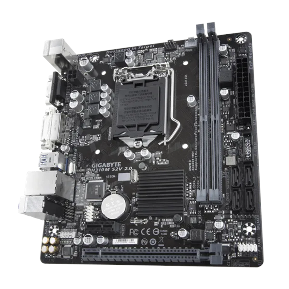 GIGABYTE H310M-S2V 2.0 DDR4 SATA3 DVI PCIe 16X v3.0 1151p v2 mATX 