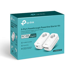 TP-LINK TL-PA8033P Gigabit AV1300 EV Ofis Tipi PowerLine Ağ Adaptörü 3-PORT