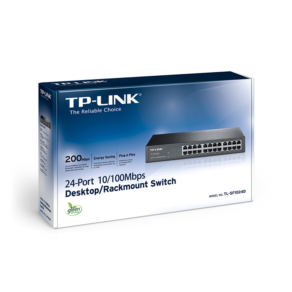 TP-LINK 24port 10/100 Yönetilemez Switch TL-SF1024D