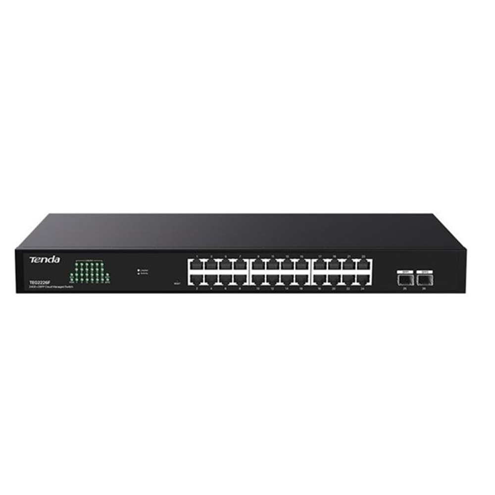 TENDA 24port TEG2226F GIGABIT 2X SFP Cloud Yönetilebilir Switch