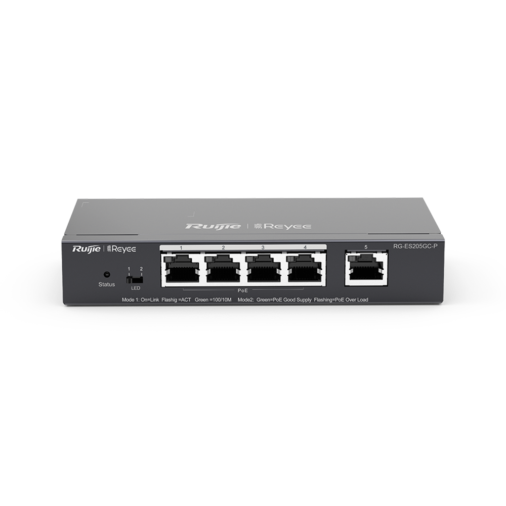 RUIJIE 5port 54w 4port PoE RG-ES205GC-P GIGABIT Yönetilebilir Switch