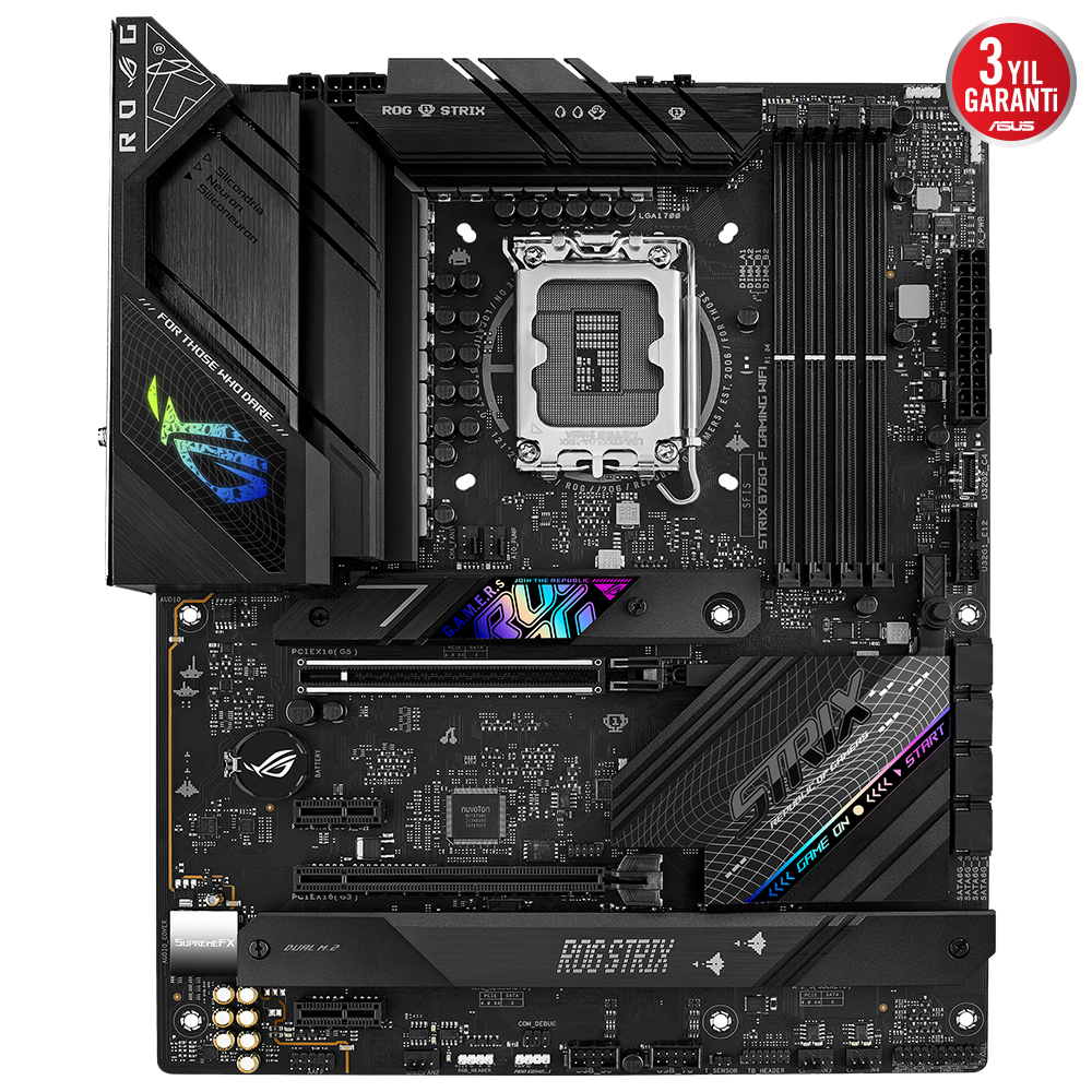 ASUS ROG STRIX B760-F GAMING WIFI DDR5 HDMI DP PCIe 16X v4.0 1700p ATX 