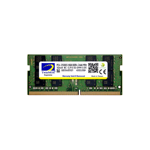 TWINMOS 8 GB DDR4 2666MHZ NOTEBOOK RAM VALUE MDD48GB2666N-