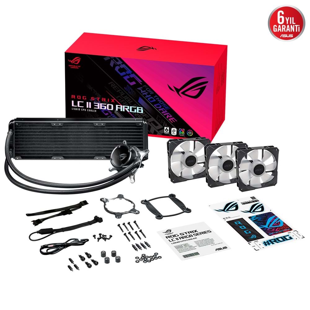 ASUS 360mm ROG STRIX LC II 360 ARGB Sıvı Soğutmalı AM5-1851p İşlemci Fanı 