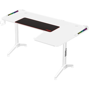 TWISTED Minds L Şekilli RGB Sağ Oyuncu Masası Beyaz TM-Y-RW-RGB