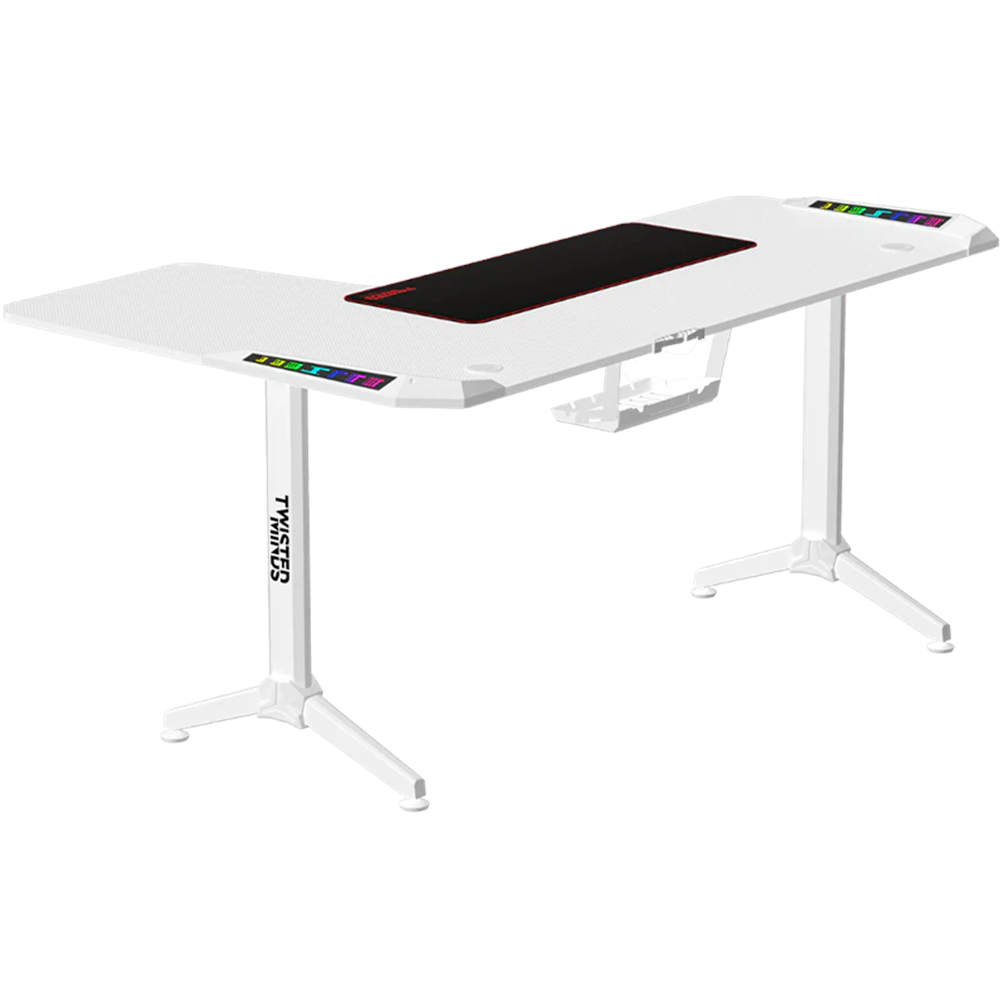 TWISTED Minds L Şekilli RGB Sağ Oyuncu Masası Beyaz TM-Y-RW-RGB