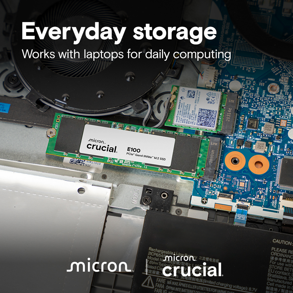 CRUCIAL 2TB E100 CT2000E100SSD8 5000-4500MB/s M2 NVME GEN4 Disk