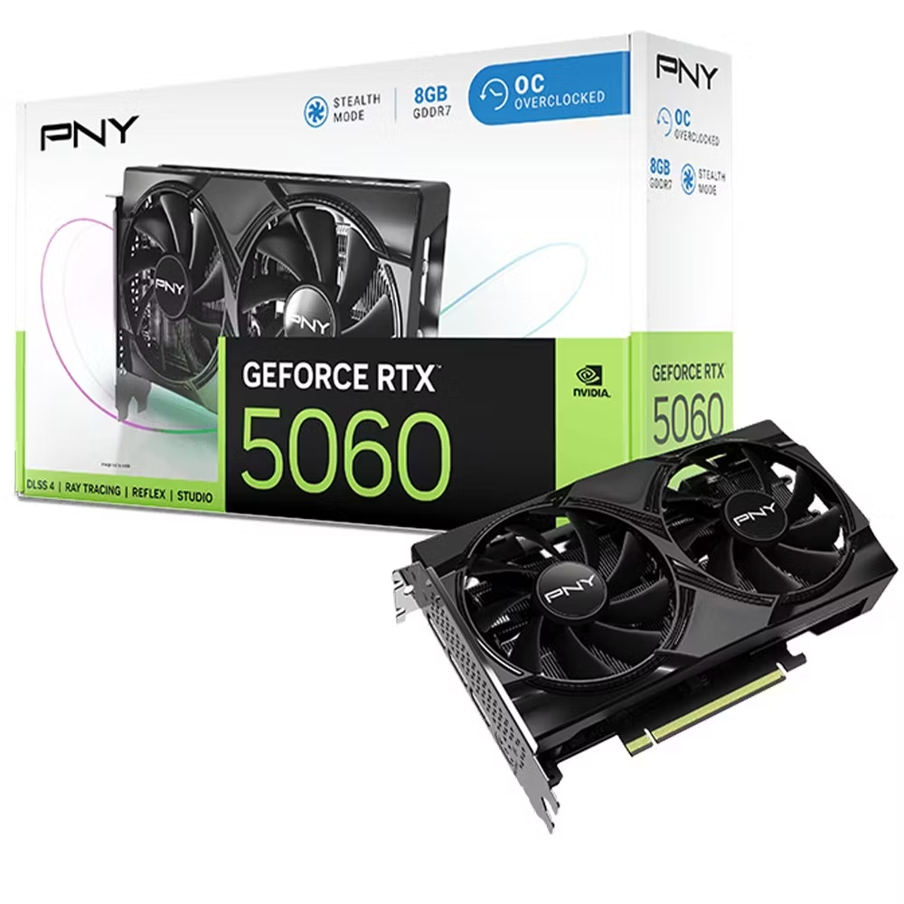 PNY RTX5060 8GB OC GDDR7 128bit HDMI DP PCIe 5.0 VCG50608DFXPB1-O
