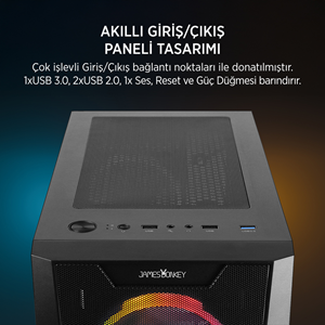 JAMES DONKEY HELIX H800 550W 4XRBW Gaming ATX PC Kasası