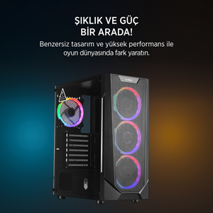 JAMES DONKEY HELIX H800 550W 4XRBW Gaming ATX PC Kasası