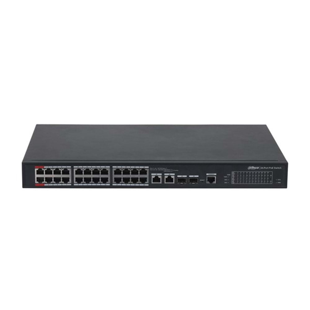 DAHUA 24-PORT 360W FULL POE PFS4226-24ET-360-V3 10/1000 2X-SFP YÖNETİLEBİLİR POE SWITCH