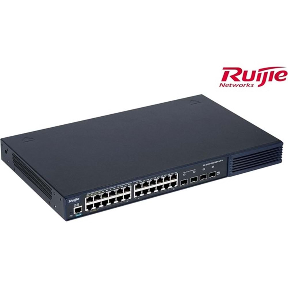RUIJIE 24port RG-S2910-24GT4SFP-UP-H(V3.0) GIGABIT 4-SFP 370W YÖNETİLEBİLİR POE SWITCH--