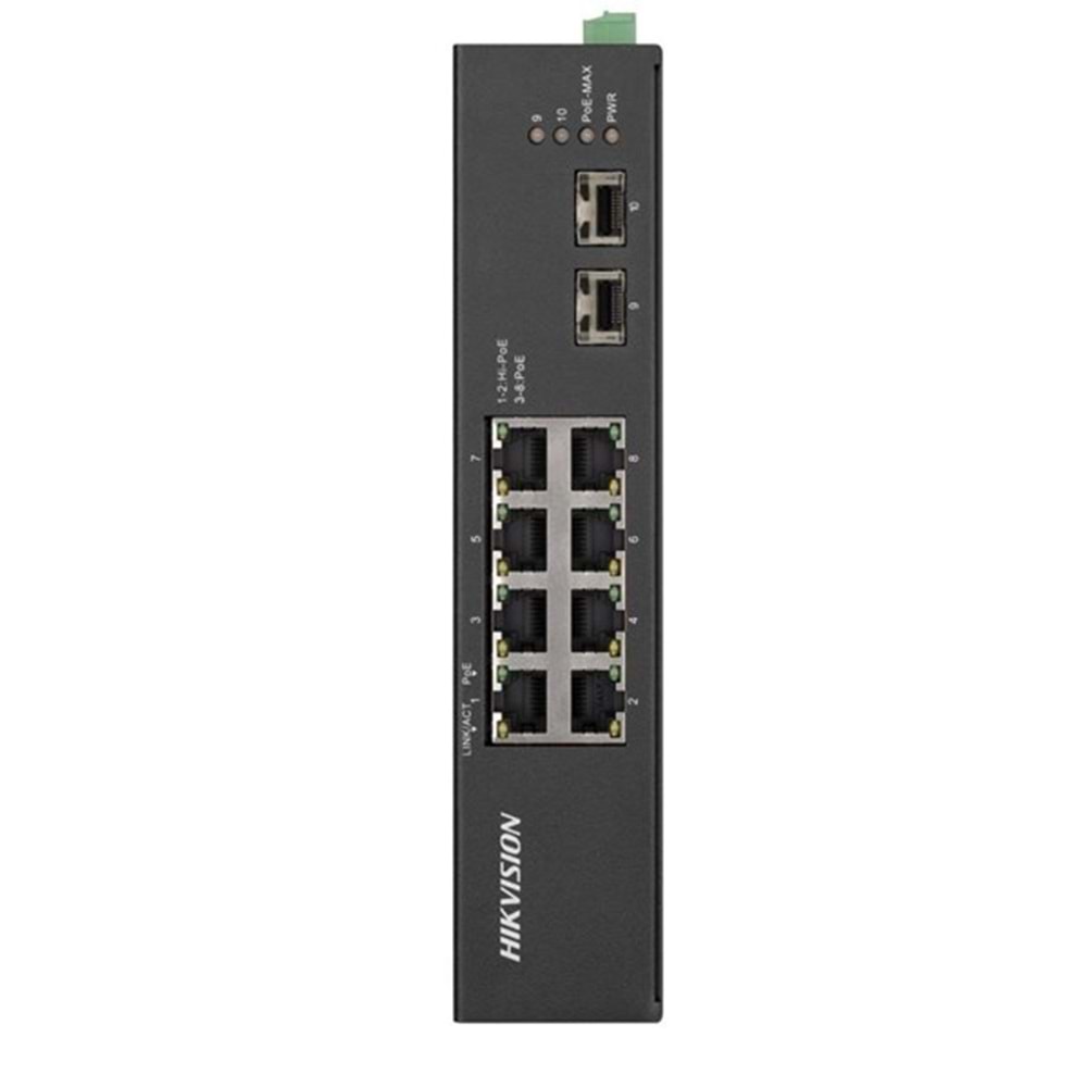 HIKVISION 8port DS-3T0510HP-E/HS GIGABIT 2-SFP YÖNETİLEMEZ 120W POE SWITCH