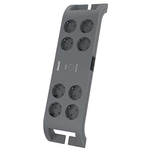 PHILIPS 8-li SPN3180A/62 900 Joules Akım Koruma Prizi GRİ	