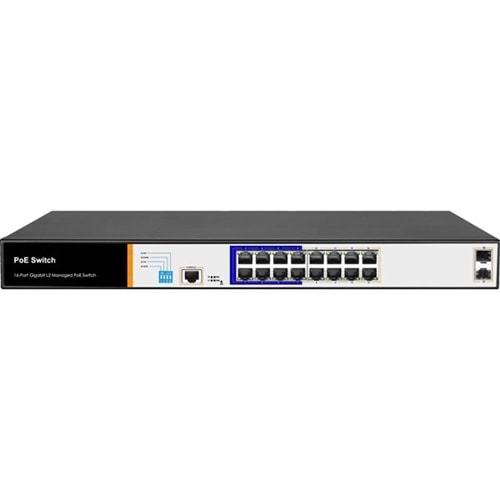 FOREDGE 16port POE PS3016GS GIGABIT 2-SFP 150W YÖNETİLEBİLİR SWITCH