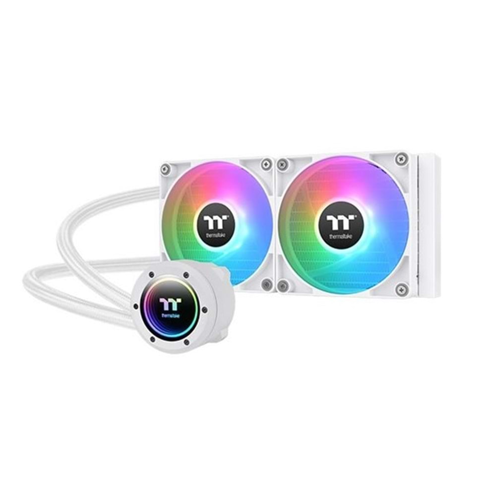THERMALTAKE 240MM TH240 v2 CL-W364-PL12SW-A ARGB AM5-1851P SIVI SOĞUTMALI İŞLEMCİ FANI BEYAZ