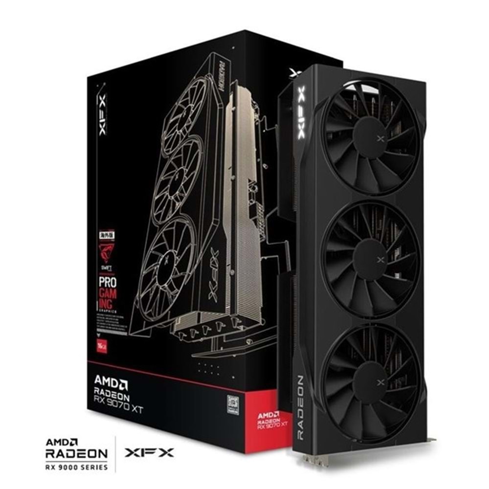 XFX 16GB RX9070XT SWIFT RX RX-97TSWF3B9 GDDR6 256Bit PCIE 5.0