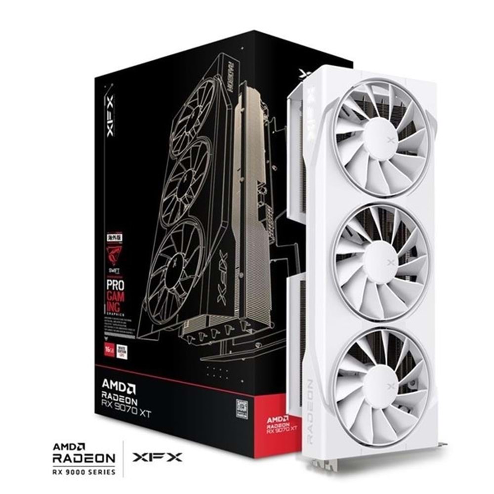 XFX 16GB RX9070XT SWIFT WHITE RX-97TSWF3W9 DDR6 256Bit PCIE 5.0 BEYAZ