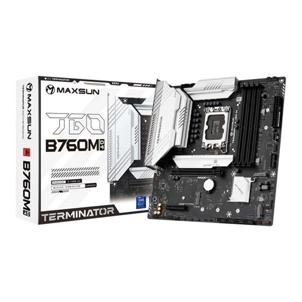 MAXSUN TERMINATOR B760M DDR4 HDMI-DP PCIE 4.0 1700P MATX