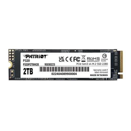 PATRIOT 2TB P320 P320P2TBM28 3000-2200MB/s M2 NVME GEN4 DİSK