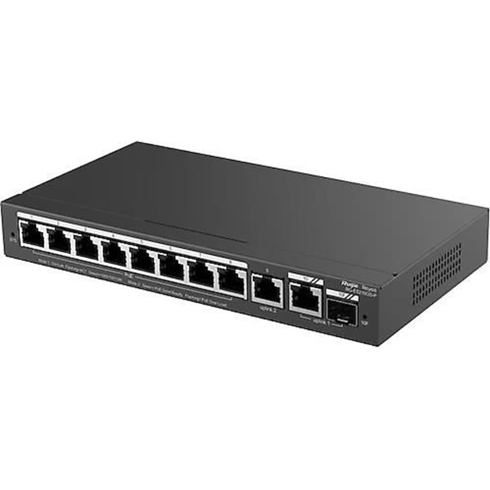 RUIJIE 8port 120w FULL PoE RG-ES210GS-P GIGABIT 1X SFP Yönetilebilir Switch