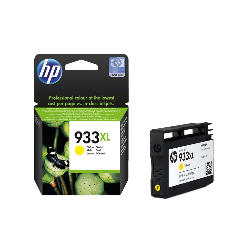 HP 933XL CN056AE Sarı Yüksek Kapasiteli Orijinal Mürekkep Kartuşu ~825 Sayfa
