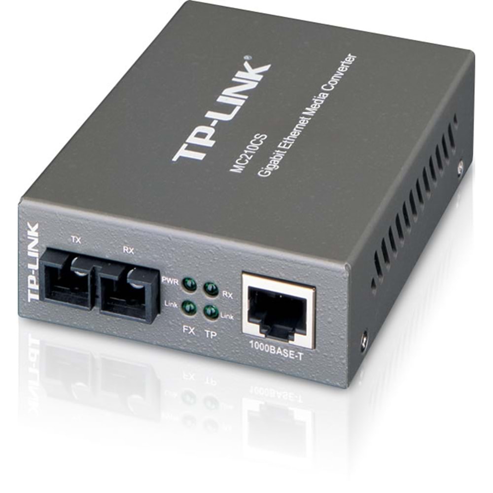 TP-LINK MC210CS Gigabit RJ45 to Single-Mode Fiber SC/UPC 1310nm 15km Medya Dönüştürücü