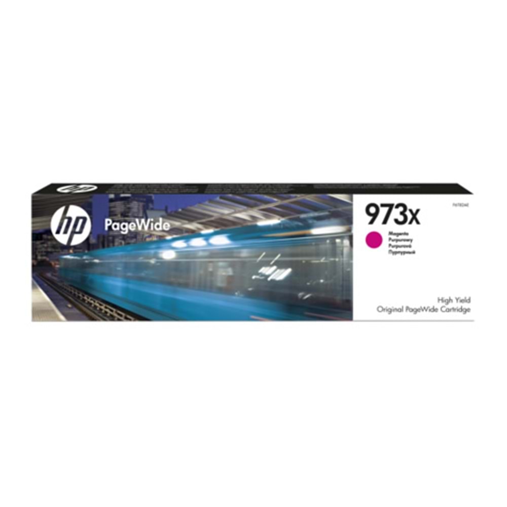 HP 973X Magenta Yüksek Verimlilikli Orijinal PageWide Kartuşu (7.000 Sayfa) - F6T82AE
