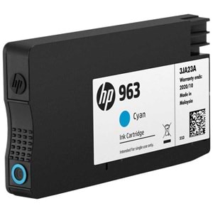 HP 3JA23AE No 963 Cyan 9,5ml Orijinal Mürekkep Kartuşu 700 Sayfa