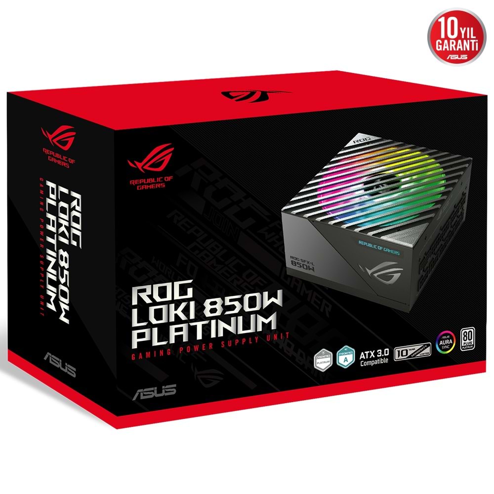 ASUS 850w 80+ Platınum ROG LOKI SFX-L Tam Modüler Power Supply / 90YE00N3-B0NA00