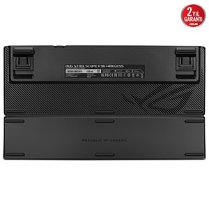 ASUS ROG Strix Scope II 96 Wireless NX Snow White - 96% RGB Mekanik Gaming Klavye - Tri-Mode 2.4GHz/BT/USB