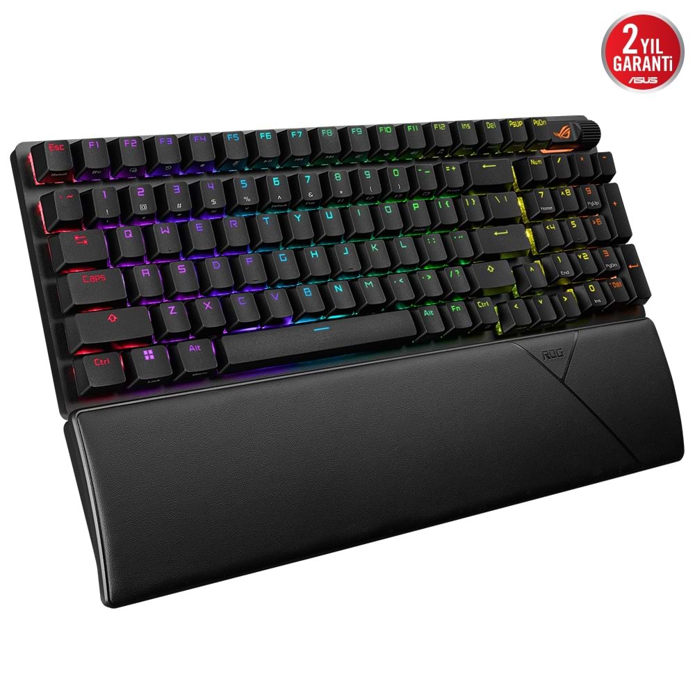 ASUS ROG Strix Scope II 96 Wireless NX Snow White - 96% RGB Mekanik Gaming Klavye - Tri-Mode 2.4GHz/BT/USB