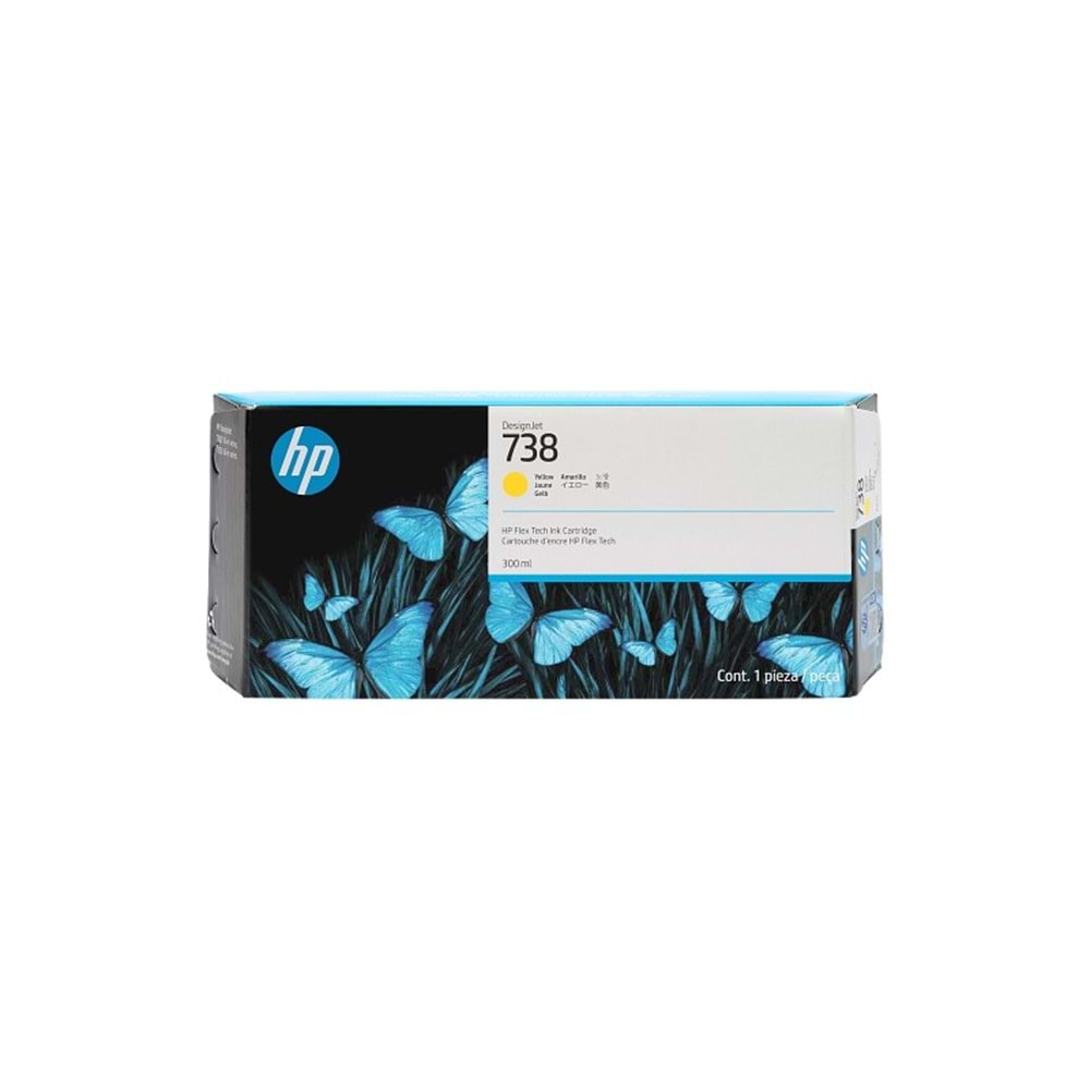 HP 676M8A No 738 Yellow 300 ml Orijinal DesignJet Mürekkep Kartuşu