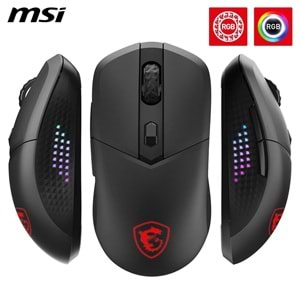 MSI VERSA 300 ELITE W 26000 DPI RGB 2.4GHz Bluetooth 5.3 Kablosuz Gaming Mouse