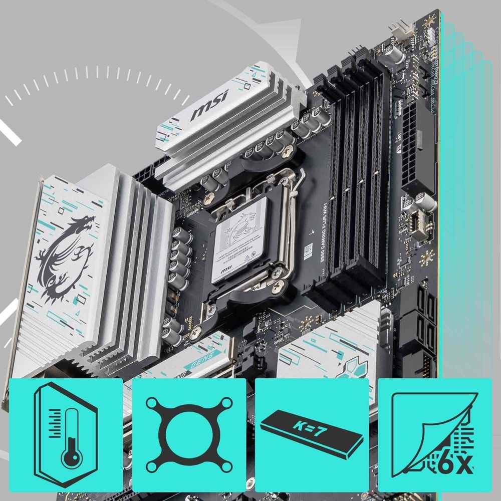 MSI B850 GAMING PLUS WIFI7 DDR5 DP TYPEC PCIE 5.0 AM5 ATX