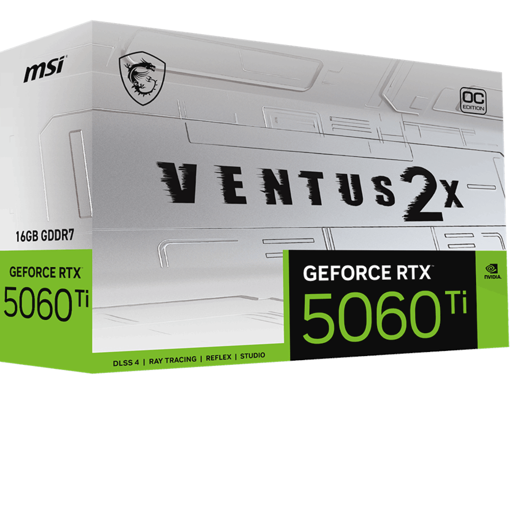 MSI 16GB RTX5060TI 16G VENTUS 2X OC WHITE PLUS GDDR7 128bit HDMI-DP PCIE 5.0