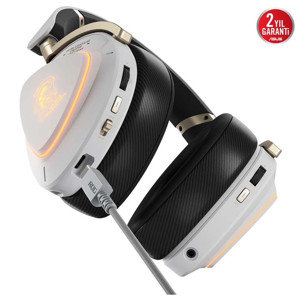 ASUS ROG Delta II KJP Beyaz Üçlü Bağlantı Modlu (2.4GHz / Bluetooth / 3.5mm) ARGB Kablosuz Oyuncu Kulaklığı / 90YH04C0-BHUA10