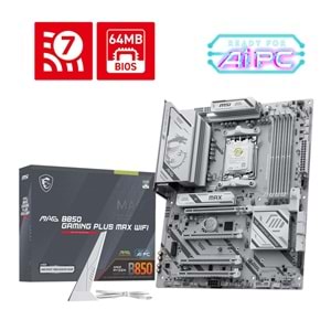 MSI MAG B850 GAMING PLUS MAX WIFI7 DDR5 HDMI-DP TYPEC PCIE 5.0 AM5 ATX