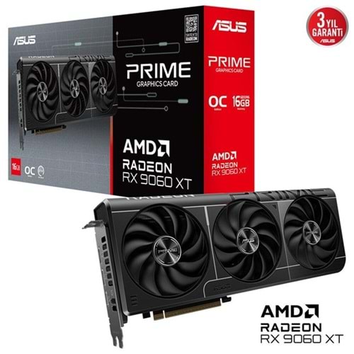 ASUS 16GB PRIME RX9060XT-O16G GDDR6 128bit HDMI DP PCIe 5.0