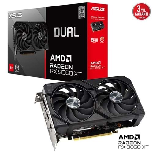 ASUS 8GB DUAL RX9060XT-8G GDDR6 128bit HDMI-DP PCIE 5.0