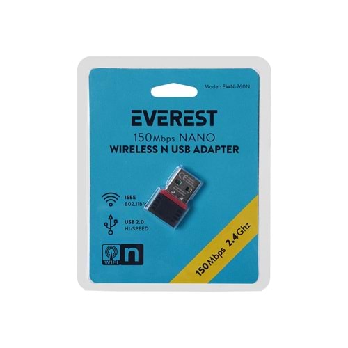 EVEREST EWN-760N 150mbps 2.4ghz USB Kablosuz Adaptör