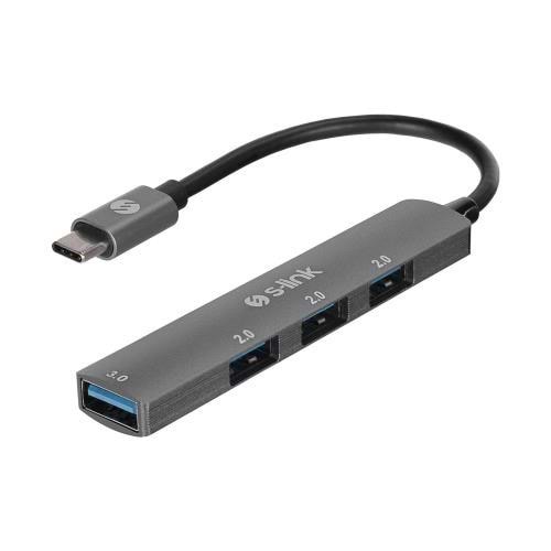 S-LINK SW-U324 3*USB2.0, 1*USB3.0 TYPE-C METAL USB HUB ÇOKLAYICI 